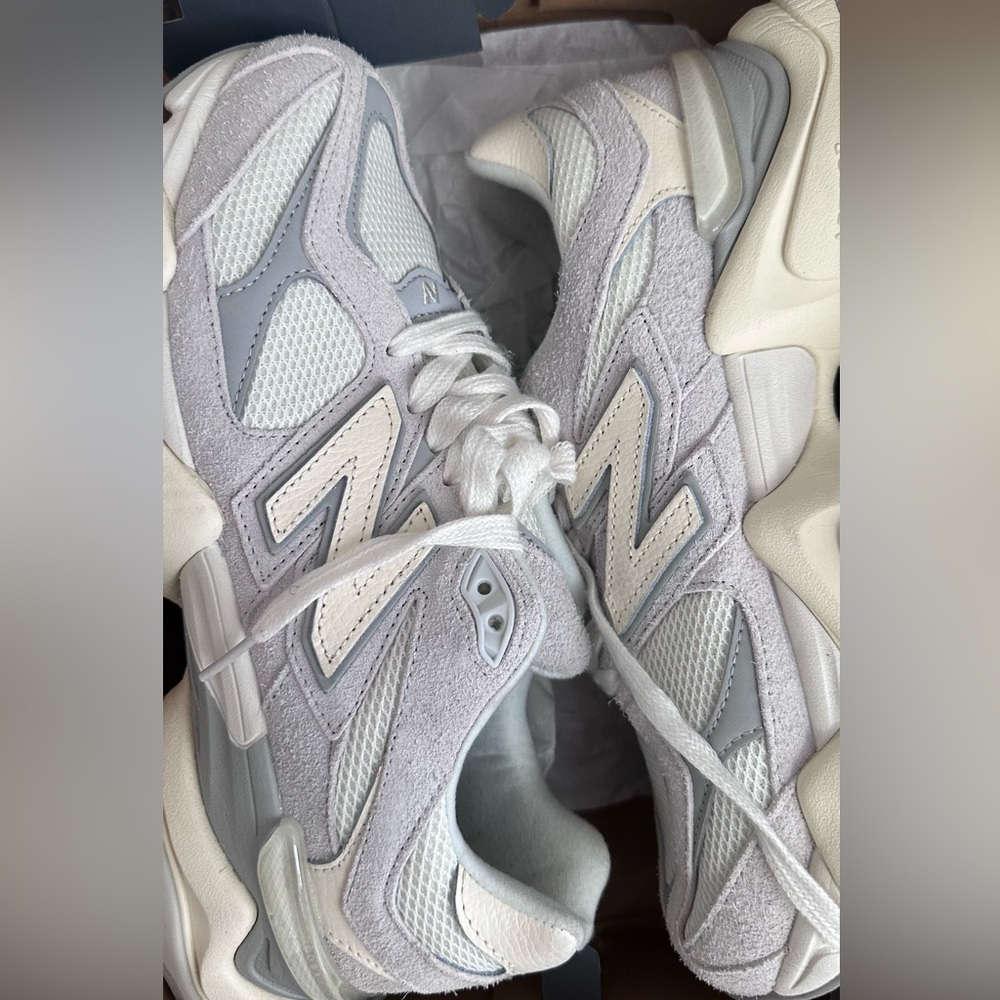 New Balance Gray and White Sneakers